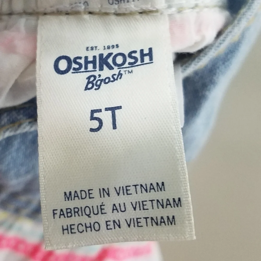 Oshkosh Denim Colorful Skirt Jumper 5T